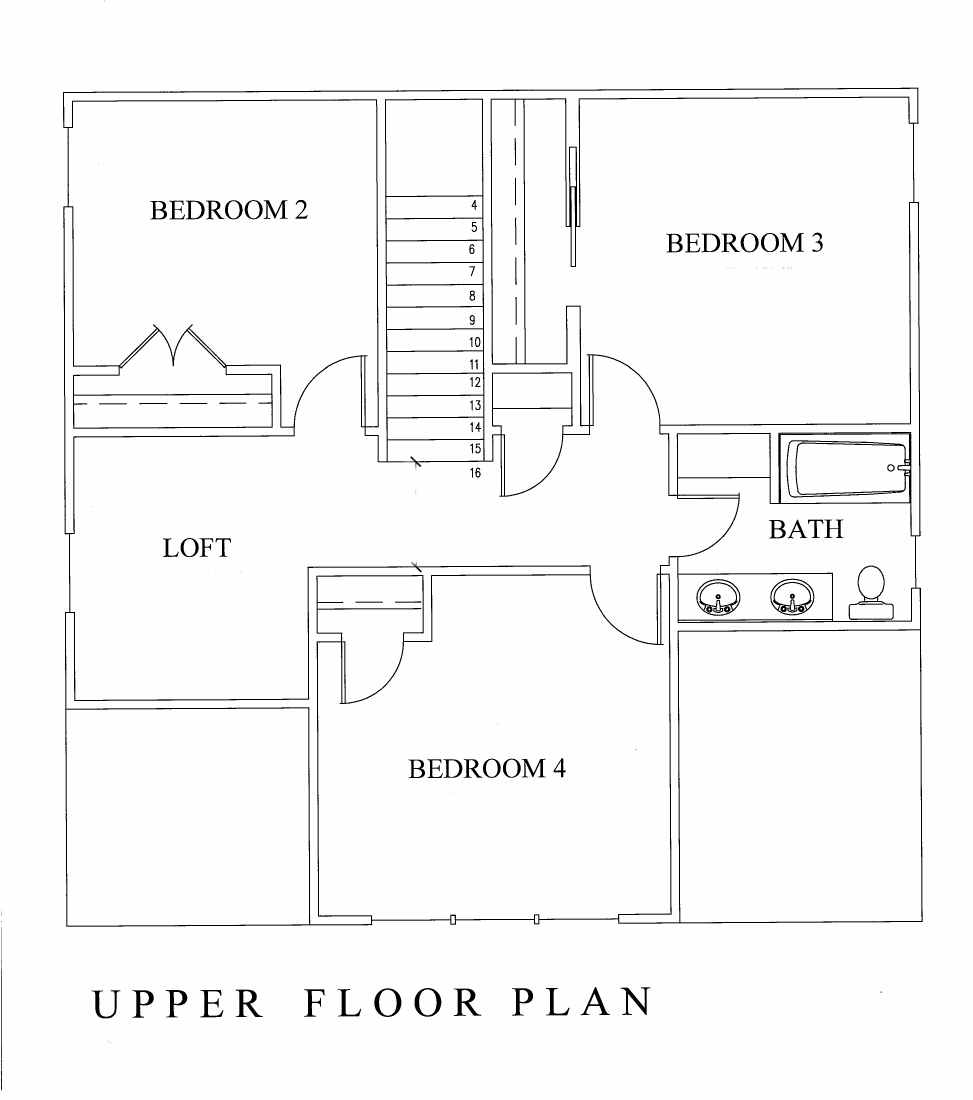 3014 Longleaf Road upper floor plan