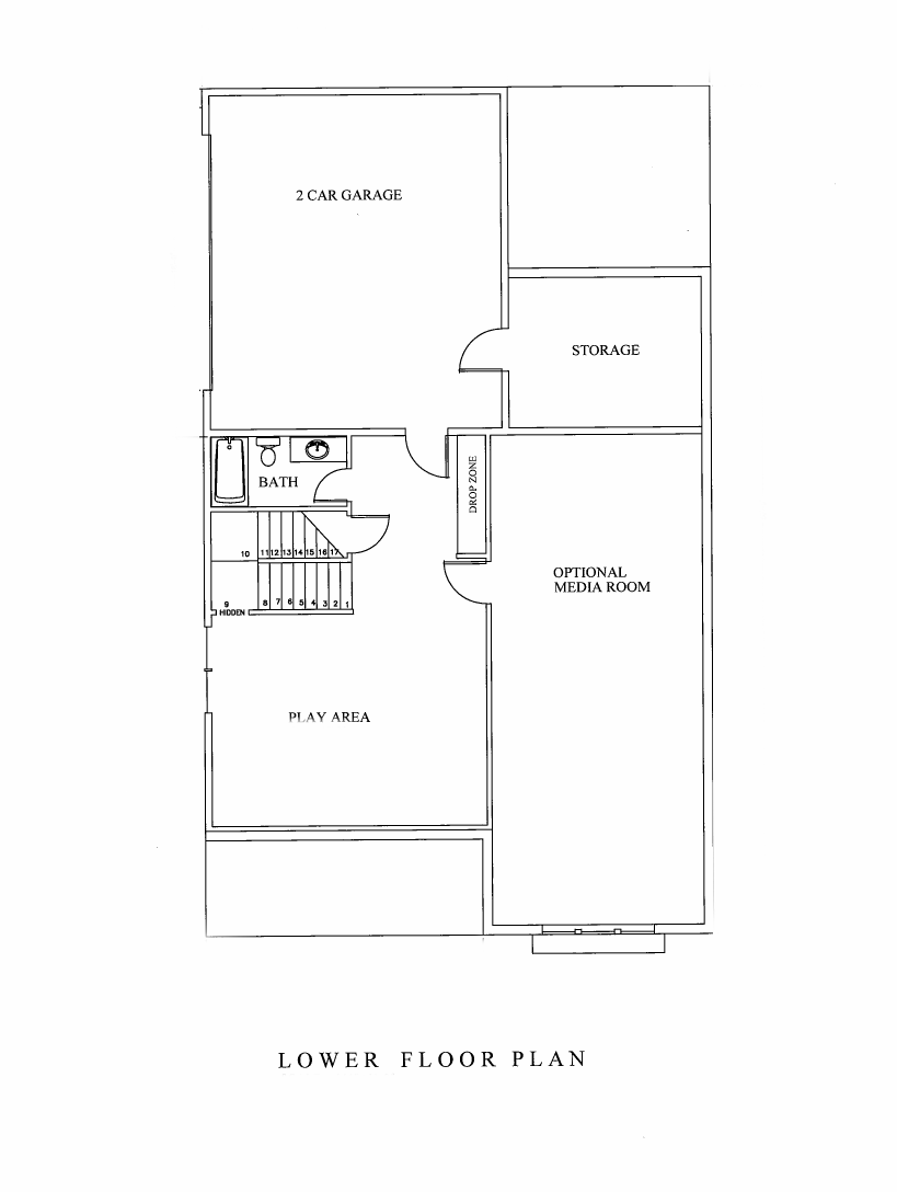 3012 Longleaf Road lower floor plan
