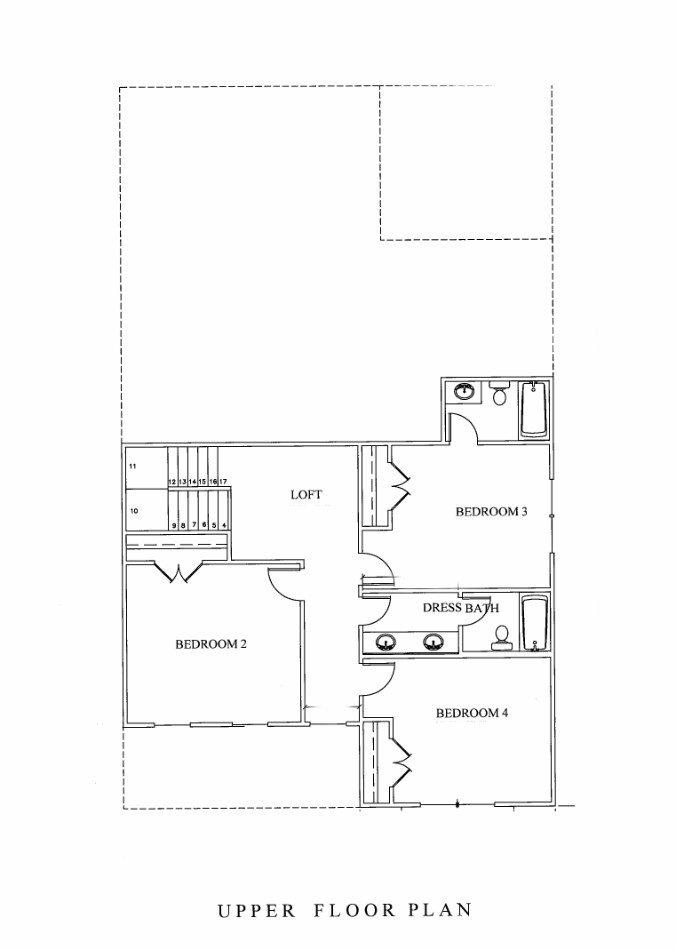 3012 Longleaf Road upper floor plan
